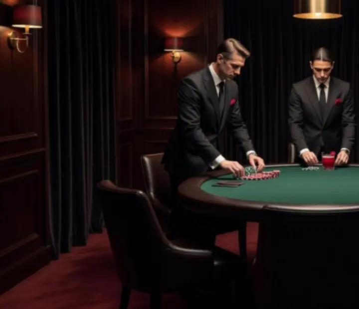 VIP tým připravuje privátní pokerový večer v luxusním salonku