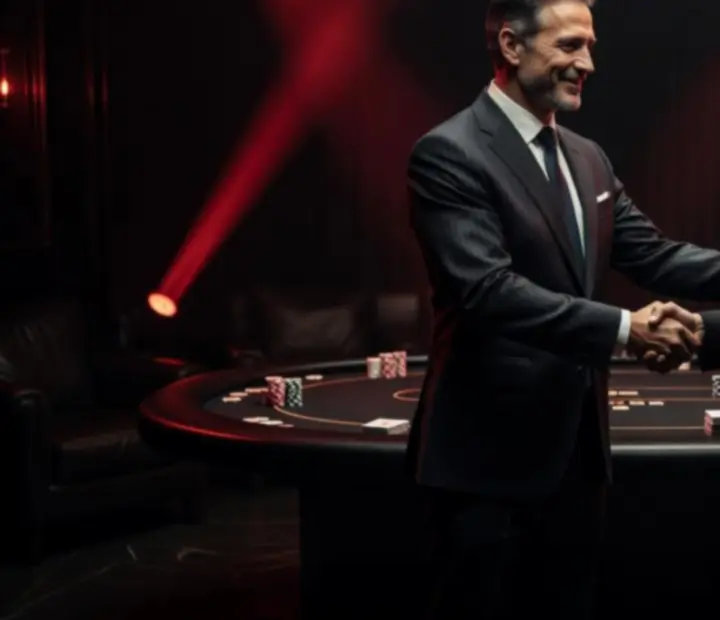 Zákazník v rozhovoru s členem týmu Top Vyber během pokerového večera